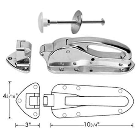 Allpoints Latch , Chrome, W/Fl Strike/Ir 1221158